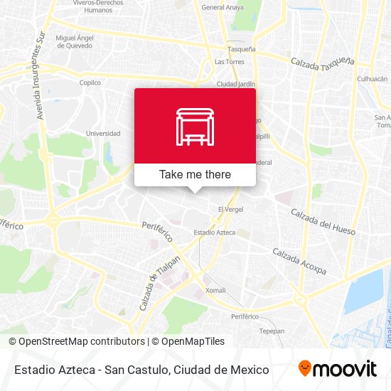 Estadio Azteca - San Castulo map