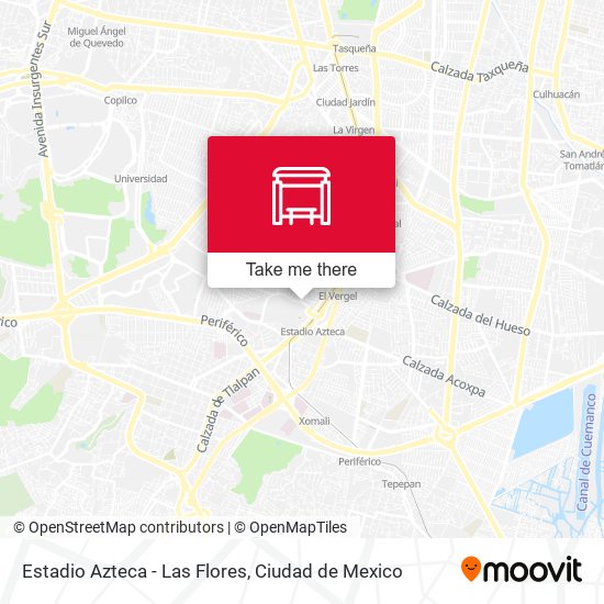 Estadio Azteca - Las Flores map
