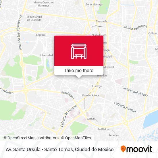 Av. Santa Ursula - Santo Tomas map