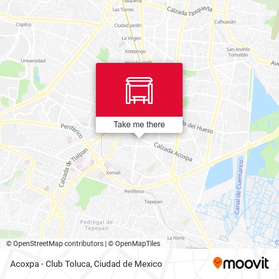 Acoxpa - Club Toluca map