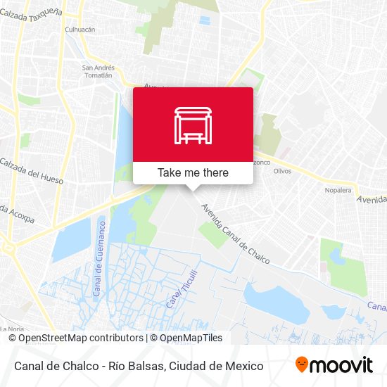 Mapa de Canal de Chalco - Río Balsas