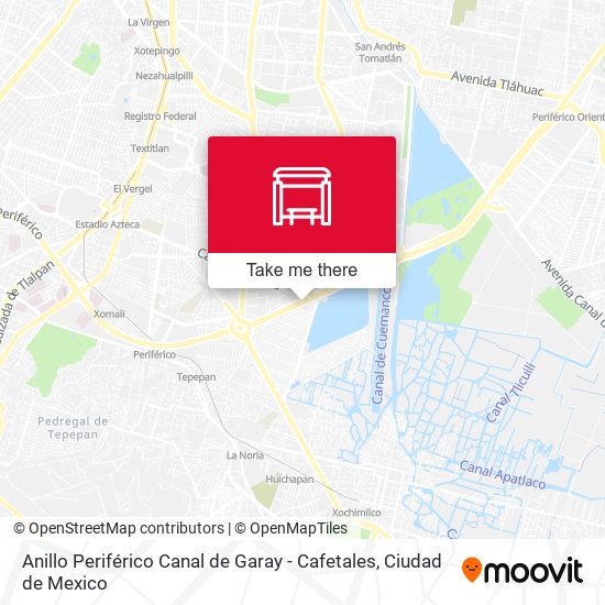 Anillo Periférico Canal de Garay - Cafetales map