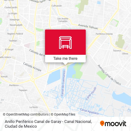 Anillo Periférico Canal de Garay - Canal Nacional map