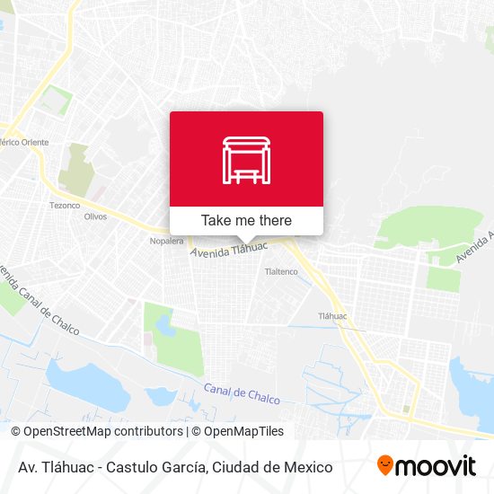 Av. Tláhuac - Castulo García map
