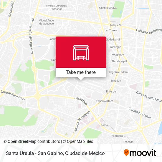 Mapa de Santa Ursula - San Gabino