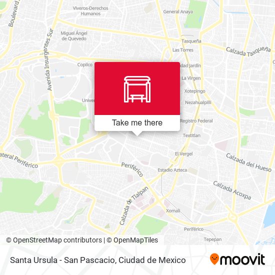 Santa Ursula - San Pascacio map
