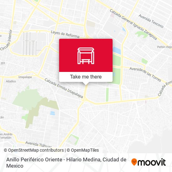 Anillo Periférico Oriente - Hilario Medina map