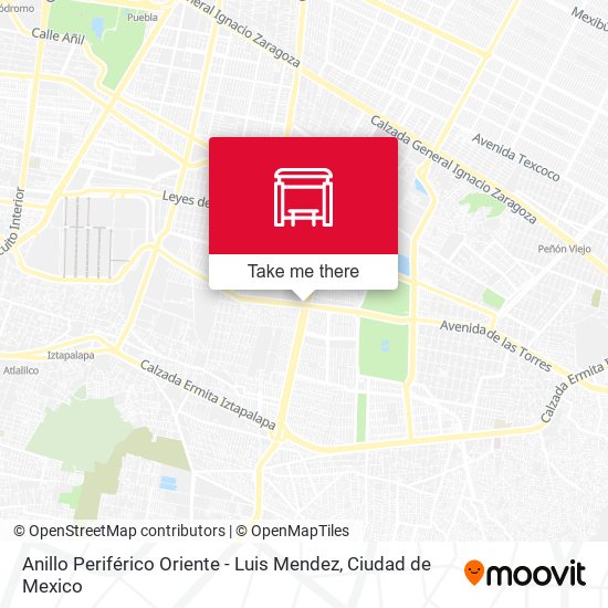 Anillo Periférico Oriente - Luis Mendez map