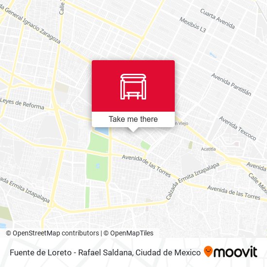 Fuente de Loreto - Rafael Saldana map