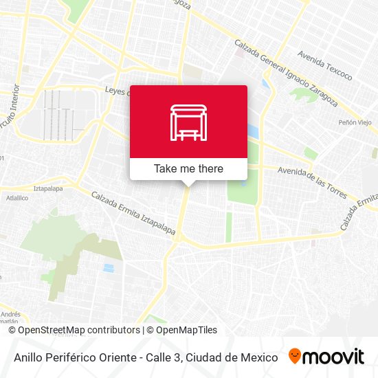Anillo Periférico Oriente - Calle 3 map