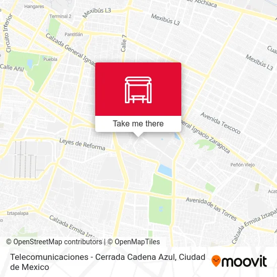 Telecomunicaciones - Cerrada Cadena Azul map