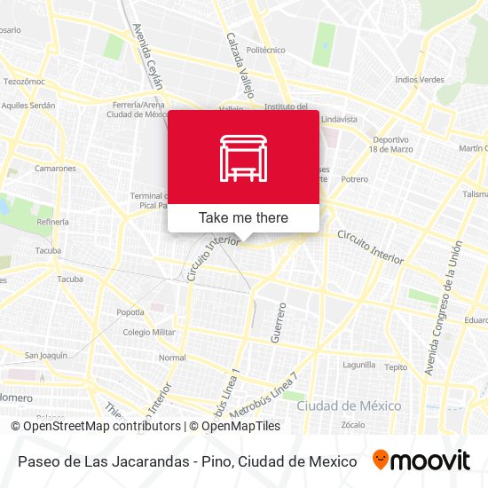 Mapa de Paseo de Las Jacarandas - Pino