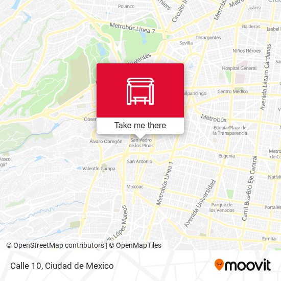 Calle 10 map