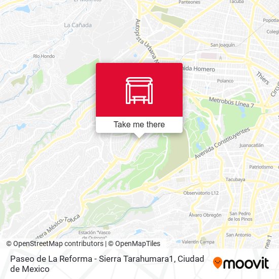Paseo de La Reforma - Sierra Tarahumara1 map
