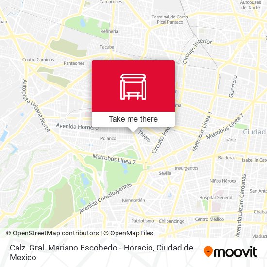 Mapa de Calz. Gral. Mariano Escobedo - Horacio
