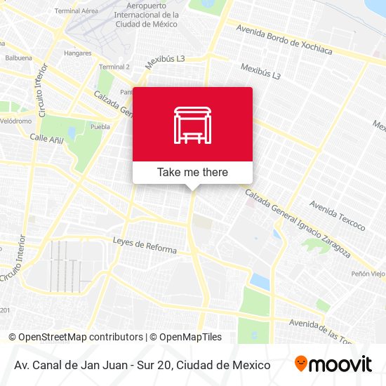 Av. Canal de Jan Juan - Sur 20 map