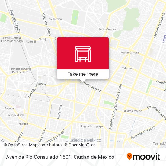 Avenida Río Consulado 1501 map