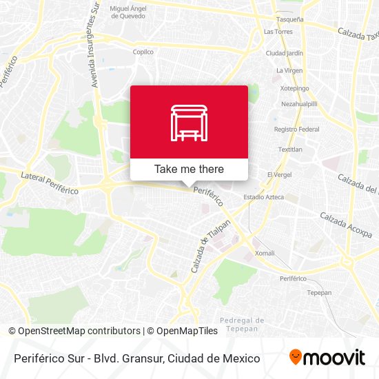 Mapa de Periférico Sur - Blvd. Gransur