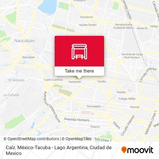 Mapa de Calz. México-Tacuba - Lago Argentina