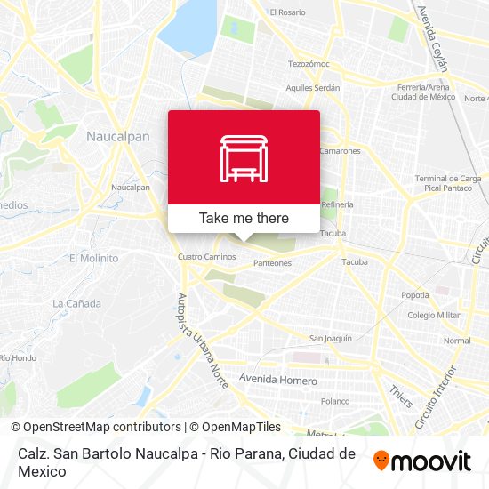 Calz. San Bartolo Naucalpa - Rio Parana map