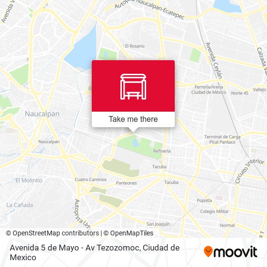 Avenida 5 de Mayo - Av Tezozomoc map