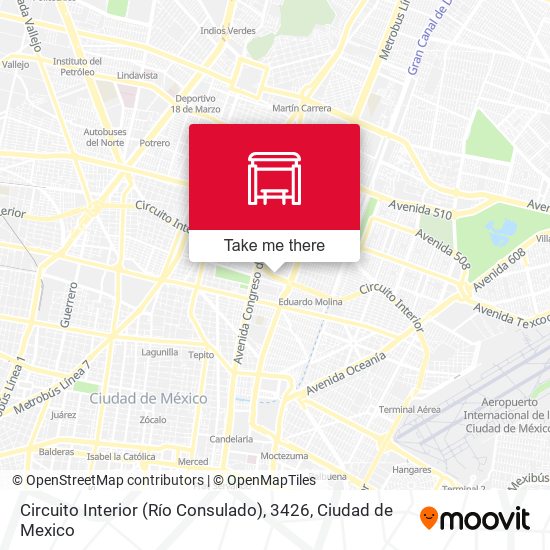 Mapa de Circuito Interior (Río Consulado), 3426