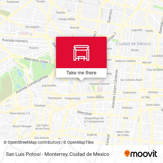 Mapa de San Luis Potosí - Monterrey