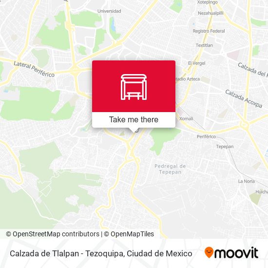 Calzada de Tlalpan - Tezoquipa map