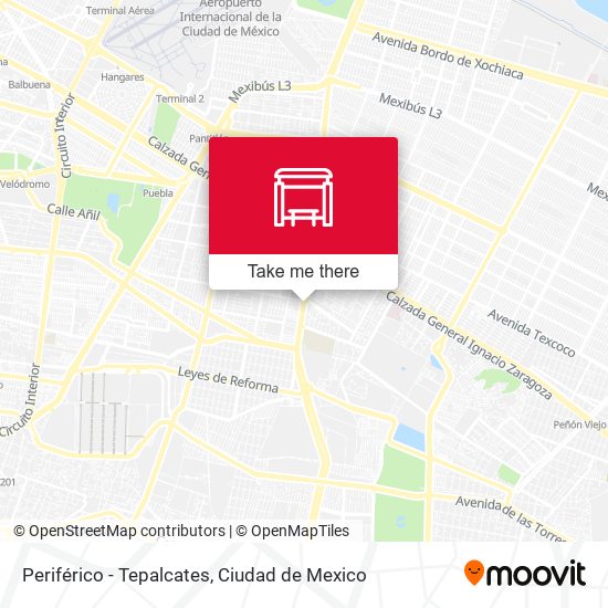 Periférico - Tepalcates map