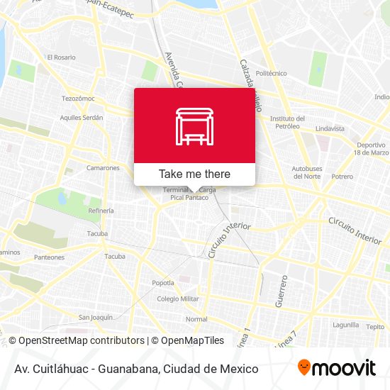 Mapa de Av. Cuitláhuac - Guanabana