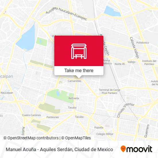 Mapa de Manuel Acuña - Aquiles Serdán