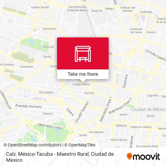Calz. México-Tacuba - Maestro Rural map