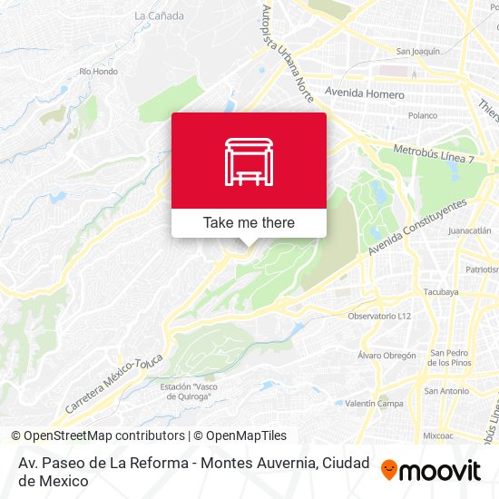 Av. Paseo de La Reforma - Montes Auvernia map