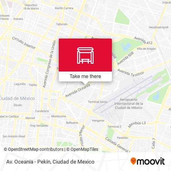 Av. Oceanía - Pekín map
