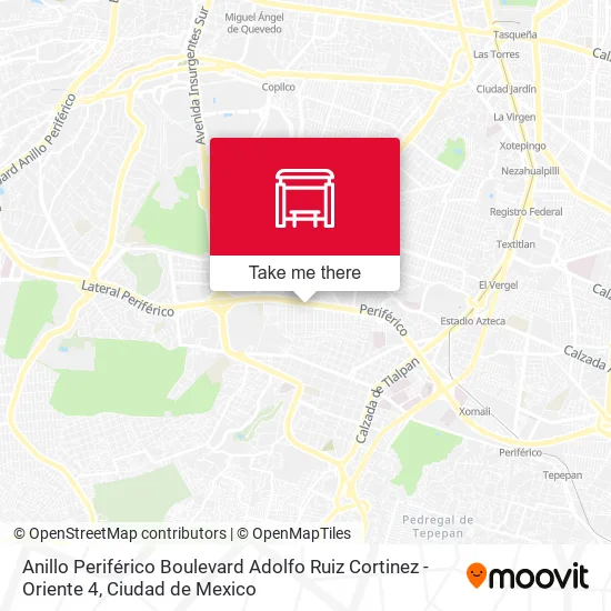 Anillo Periférico Boulevard Adolfo Ruiz Cortinez - Oriente 4 map
