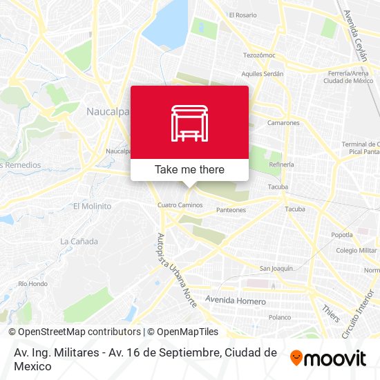 Mapa de Av. Ing. Militares - Av. 16 de Septiembre