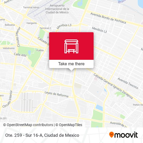 Mapa de Ote. 259 - Sur 16-A