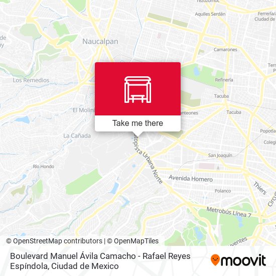 Boulevard Manuel Ávila Camacho - Rafael Reyes Espíndola map