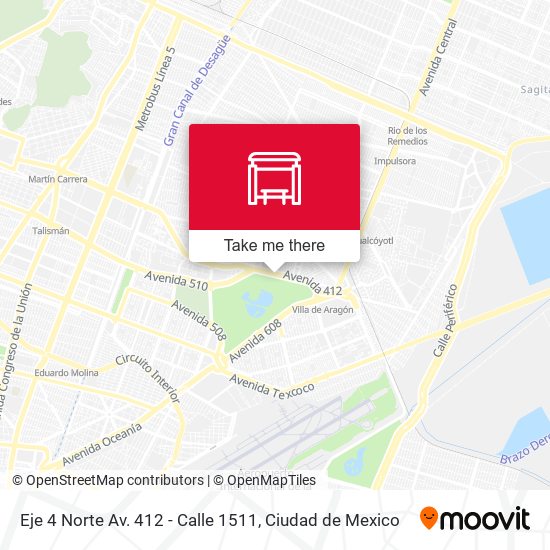 Eje 4 Norte Av. 412 - Calle 1511 map