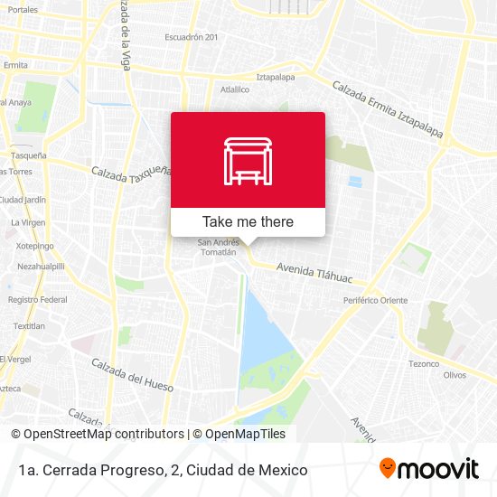 Mapa de 1a. Cerrada Progreso, 2