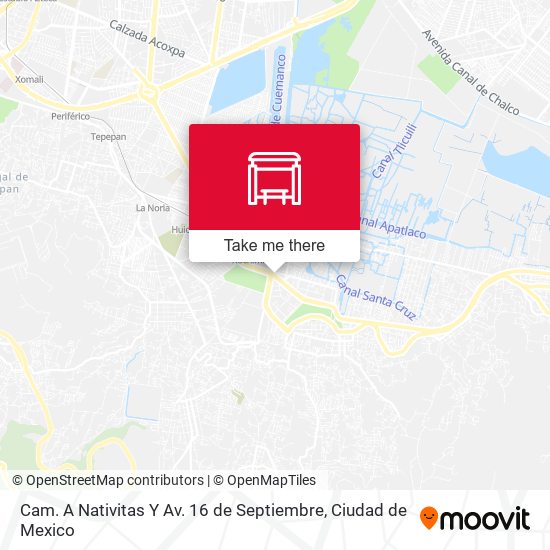 Cam. A Nativitas Y Av. 16 de Septiembre map