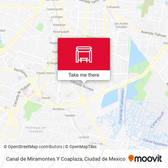 Mapa de Canal de Miramontes Y Coaplaza