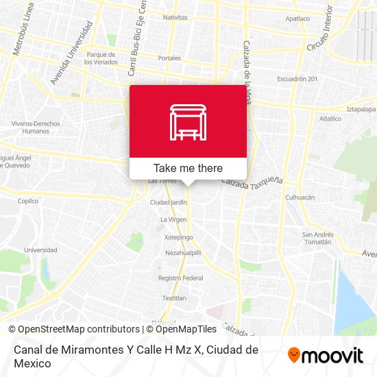 Canal de Miramontes Y Calle H Mz X map