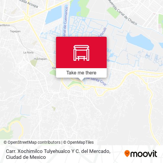 Mapa de Carr. Xochimilco Tulyehualco Y C. del Mercado