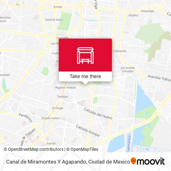 Canal de Miramontes Y Agapando map