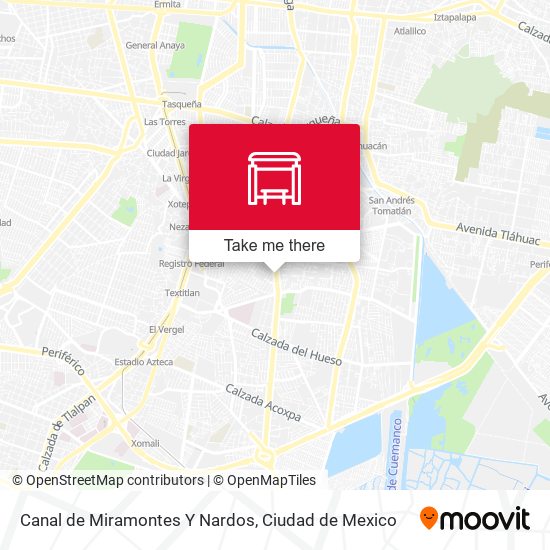 Canal de Miramontes Y Nardos map