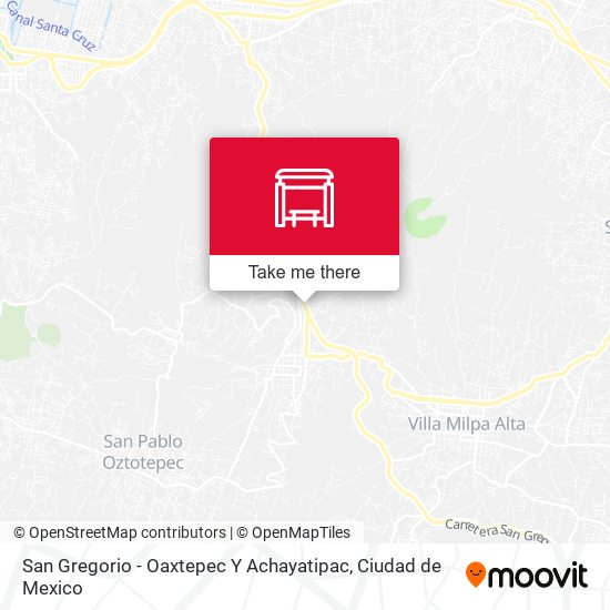 Mapa de San Gregorio - Oaxtepec Y Achayatipac