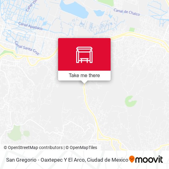 San Gregorio - Oaxtepec Y El Arco map