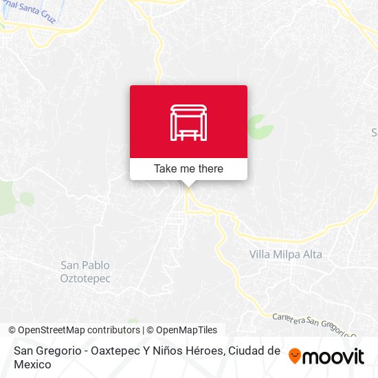 San Gregorio - Oaxtepec Y Niños Héroes map