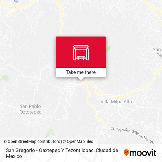 San Gregorio - Oaxtepec Y Tezontlicpac map